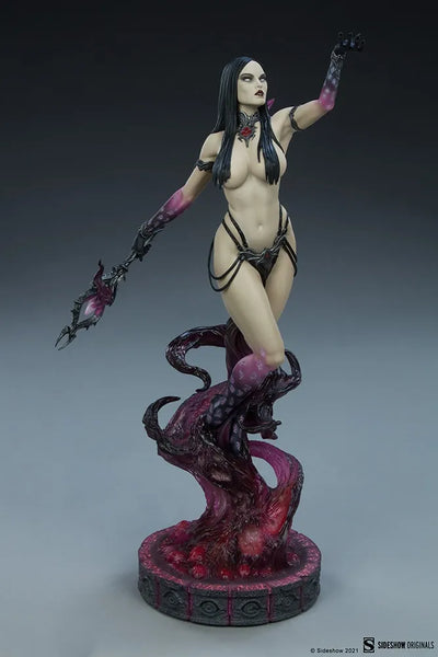 Dark Sorceress: Guardian of the Void - LIMITED EDITION: 2000 – Sideshow Collectibles – ActionFigure Brasil — com base expositora
