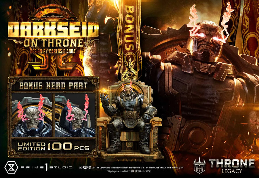Darkseid on Throne (Deluxe Bonus Version) Justice League (Comics) – Prime1Studio – ActionFigure Brasil