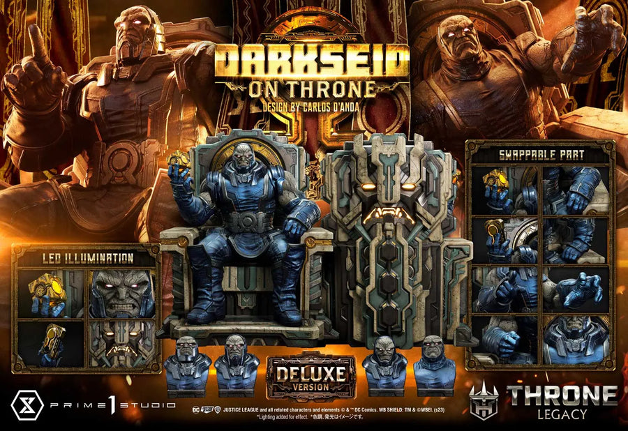 Darkseid on Throne (Deluxe Bonus Version) Justice League (Comics) – Prime1Studio – ActionFigure Brasil