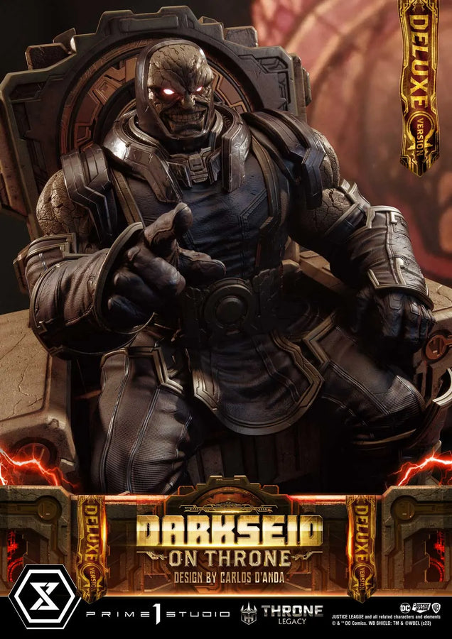 Darkseid on Throne (Deluxe Version) Justice League (Comics) – Prime1Studio – ActionFigure Brasil