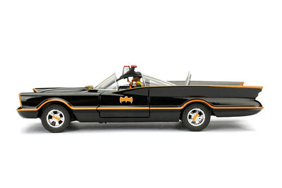 "DC Comics" 1/24 Diecast Vehicle Batmobile & Batman & Robin "Batman 1966 TV Series"ㅤ – Jada Toys – ActionFigure Brasil — close