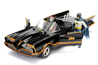 "DC Comics" 1/24 Diecast Vehicle Batmobile & Batman & Robin "Batman 1966 TV Series"ㅤ – Jada Toys – ActionFigure Brasil — detalhe do produto