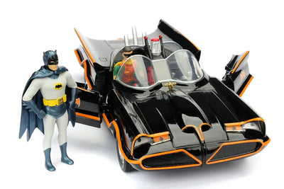 "DC Comics" 1/24 Diecast Vehicle Batmobile & Batman & Robin "Batman 1966 TV Series"ㅤ – Jada Toys – ActionFigure Brasil — close