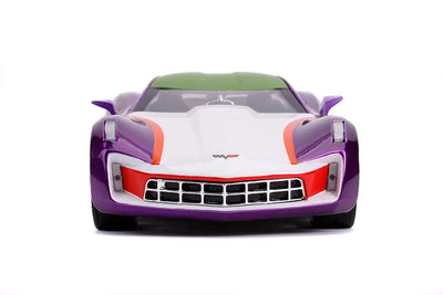 "DC Comics" 1/24 Diecast Vehicle Chevrolet, Corvette Stingray (2009 Model) & Joker [Comic]ㅤ – Jada Toys – ActionFigure Brasil — detalhe do produto