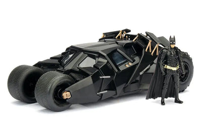 "DC Comics" 1/24 Scale, Diecast Vehicle Batmobile & Batman [Movie "Dark Knight"]ㅤ – Jada Toys – ActionFigure Brasil