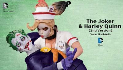 "DC Comics" [Bombshells] Joker & Harley Quinn (Version 2)ㅤ – DC Collectibles – ActionFigure Brasil