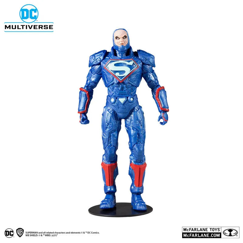 DC Comics - DC Multiverse: 7 Inch Action Figure - #146 Lex Luthor in Armor (Bule Suit) [Comic / Justice League: The Darkseid War]ㅤ – McFarlane Toys – ActionFigureBrasil