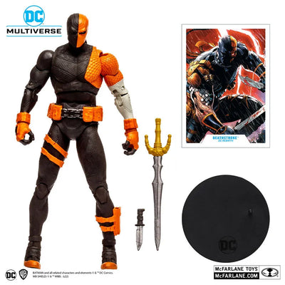 "DC Comics" DC Multiverse 7 Inch, Action Figure #175 Deathstroke [Comic / DC Rebirth]ㅤ – McFarlane Toys – ActionFigure Brasil — iluminação de estúdio