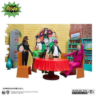 "DC Comics" DC Retro Play Set Villain's Hideout [TV Show "Batman 1966 TV Series"]ㅤ – McFarlane Toys – ActionFigureBrasil — ângulo diferente