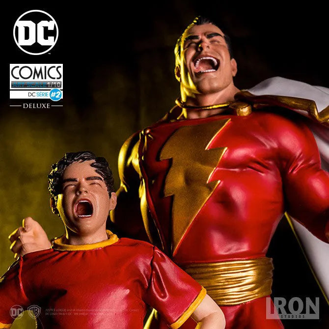 DC Comics - Shazam & Billy Batson 1/10 Art Scale Statueㅤ – IRON STUDIOS/豆魚雷 – ActionFigure Brasil
