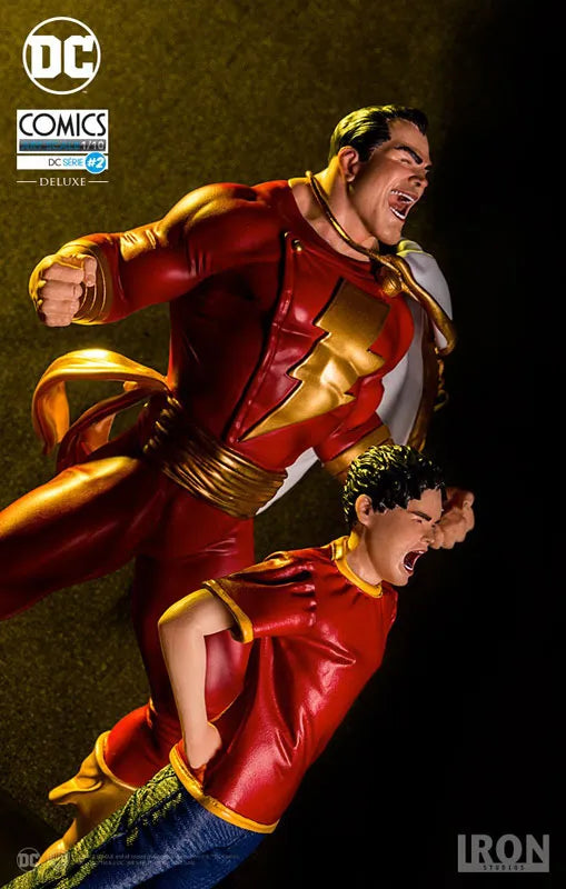 DC Comics - Shazam & Billy Batson 1/10 Art Scale Statueㅤ – IRON STUDIOS/豆魚雷 – ActionFigure Brasil