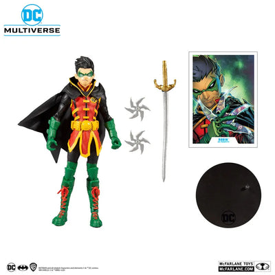 DC Multiverse 7 Inch Action Figure Robin (Damian Wayne) [Comic/Teen Titans]ㅤ – McFarlane Toys – ActionFigureBrasil — ângulo diferente