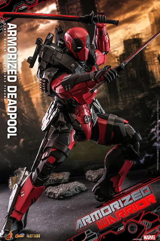 Deadpool - Comic Masterpiece Diecast - Marvel Comics - 1/6- Armorized Warrior Collection - Armorized Deadpool (Hot Toys)ㅤ – Hot Toys – ActionFigure Brasil