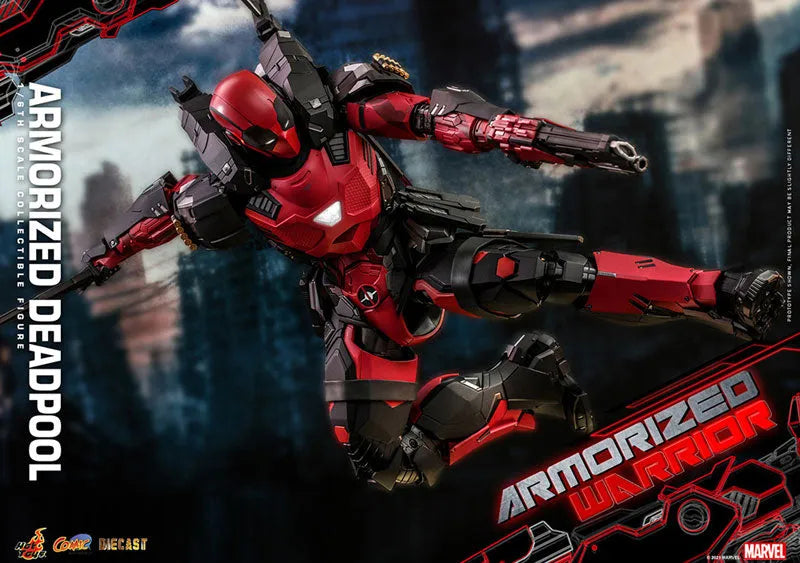 Deadpool - Comic Masterpiece Diecast - Marvel Comics - 1/6- Armorized Warrior Collection - Armorized Deadpool (Hot Toys)ㅤ – Hot Toys – ActionFigure Brasil
