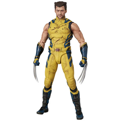 Deadpool & Wolverine - Wolverine - Mafex (No.291) - Damage Ver. (Medicom Toy)ㅤ – Medicom Toy – ActionFigureBrasil — com base expositora