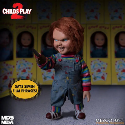 Designer Series / Child's Play 2: Chucky 15 Inch Mega Scale Talking Figure Menacing verㅤ – Mezco – ActionFigure Brasil — embalagem