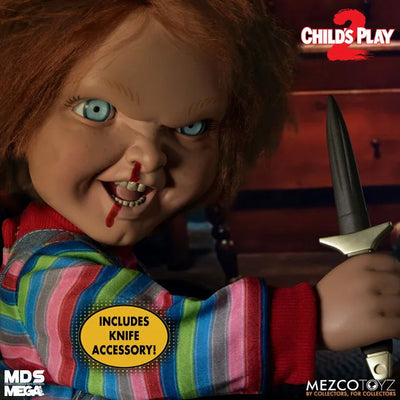 Designer Series / Child's Play 2: Chucky 15 Inch Mega Scale Talking Figure Menacing verㅤ – Mezco – ActionFigure Brasil — iluminação de estúdio