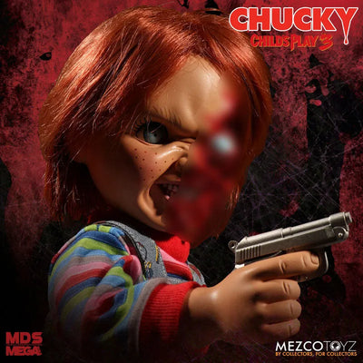 Designer Series / Child's Play 3: Pizza Face Chucky 15 Inch Mega Scale Figure with Sound(Provisional Pre-order)ㅤ – Mezco – ActionFigure Brasil — detalhe do produto