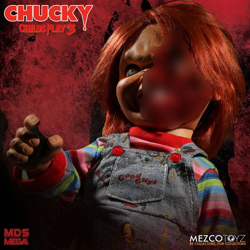 Designer Series / Child's Play 3: Pizza Face Chucky 15 Inch Mega Scale Figure with Sound(Provisional Pre-order)ㅤ – Mezco – ActionFigureBrasil
