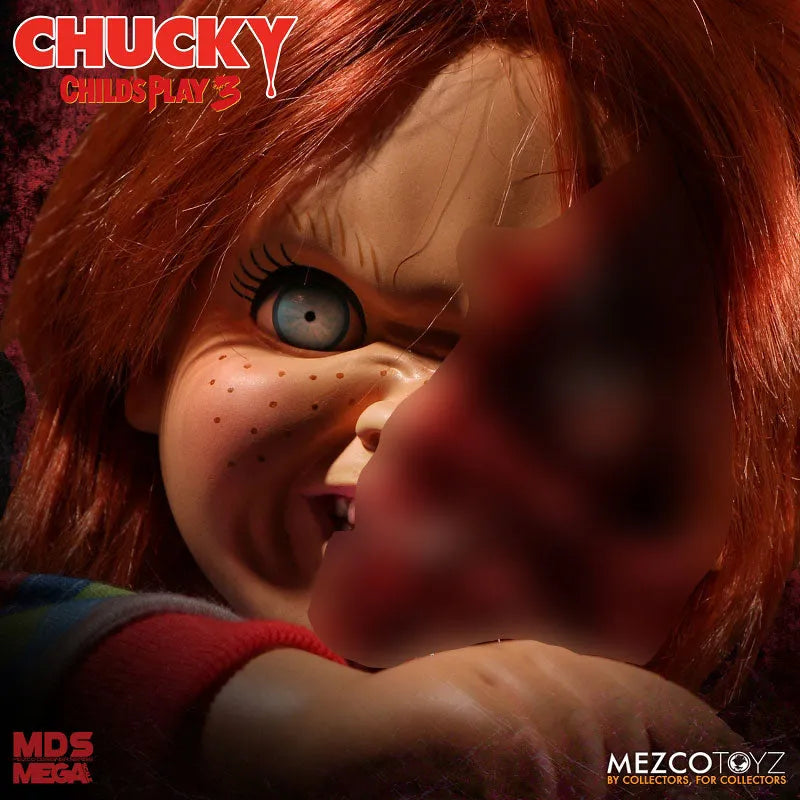 Designer Series / Child's Play 3: Pizza Face Chucky 15 Inch Mega Scale Figure with Sound(Provisional Pre-order)ㅤ – Mezco – ActionFigure Brasil
