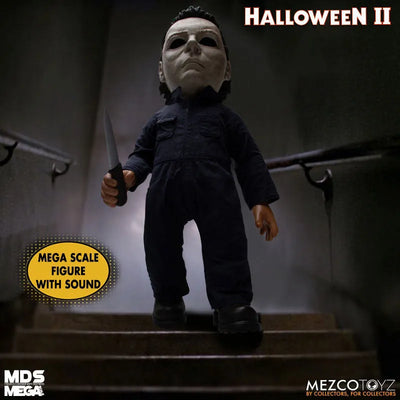 Designer Series / Halloween 2: Boogeyman Michael Myers 15 Inch Mega Scale Figure with Soundㅤ – Mezco – ActionFigure Brasil — com base expositora