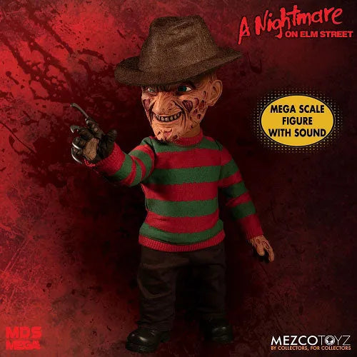Designer Series / Nightmare on Elm Street: Freddy Krueger 15 Inch Mega Scale Figure with Soundㅤ – Mezco – ActionFigure Brasil