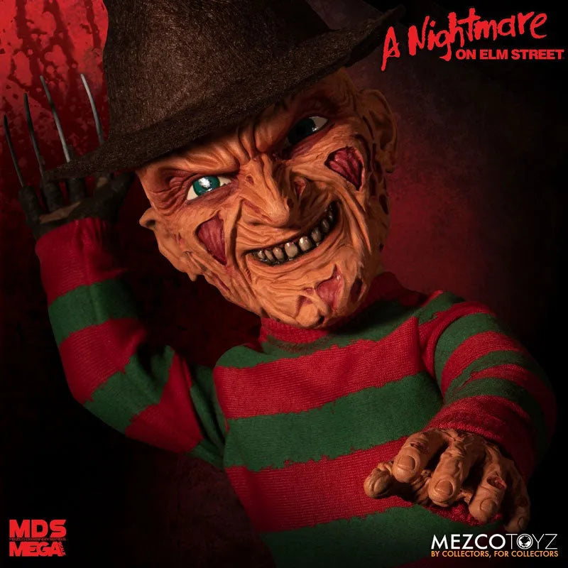 Designer Series / Nightmare on Elm Street: Freddy Krueger 15 Inch Mega Scale Figure with Soundㅤ – Mezco – ActionFigure Brasil