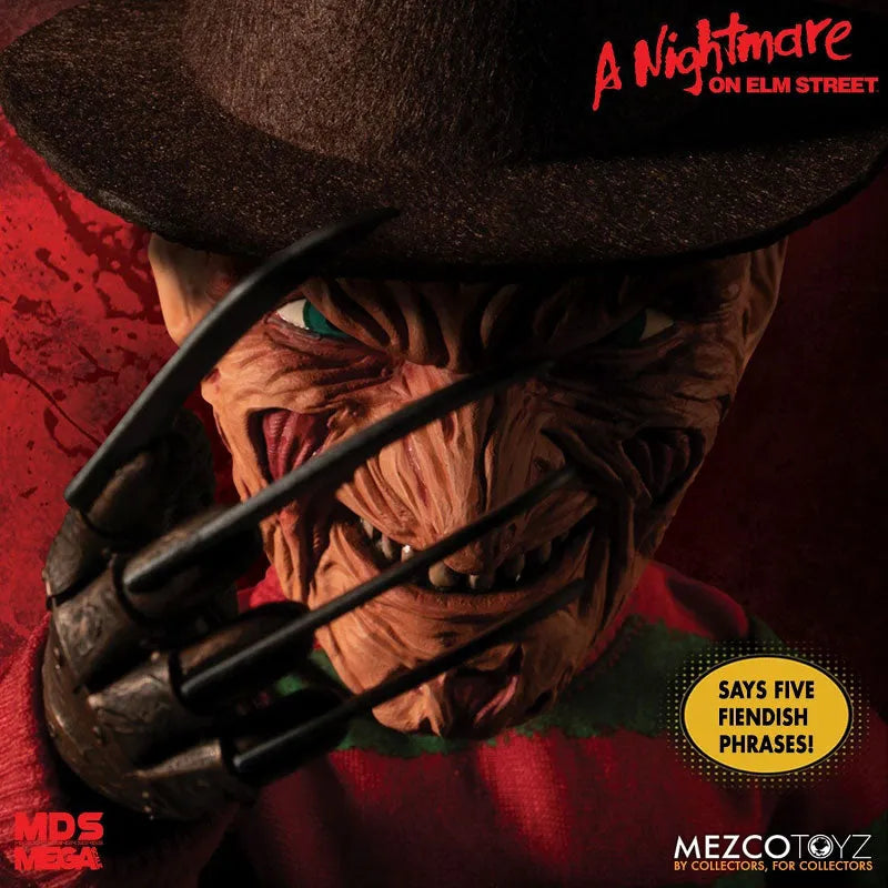 Designer Series / Nightmare on Elm Street: Freddy Krueger 15 Inch Mega Scale Figure with Soundㅤ – Mezco – ActionFigure Brasil