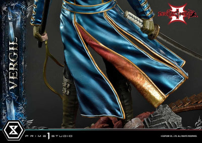 Devil May Cry 3 - Vergil Sparda - Ultimate Premium Masterline UPMDMC3-02 - 1/4 (Prime 1 Studio)ㅤ – Prime 1 Studio – ActionFigureBrasil — com base expositora