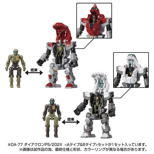 Diaclone DA-77 Diaclone PS/202X [A Type & B Type] Setㅤ – Takara Tomy – ActionFigureBrasil