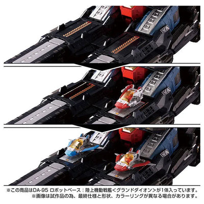 Diaclone DA-95 - Robot Base - Mobile Land Battleship - Grand Daion (Takara Tomy)ㅤ – Takara Tomy – ActionFigureBrasil — com base expositora