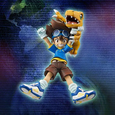 Digimon Adventure - Agumon - Yagami Taichi - G.E.M. - 1/10 - Re-release (MegaHouse)ㅤ – MegaHouse – ActionFigureBrasil — com base expositora