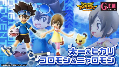 Digimon Adventure - Koromon - Nyaromon - Yagami Hikari - Yagami Taichi - G.E.M. (MegaHouse)ㅤ – MegaHouse – ActionFigure Brasil — ângulo diferente