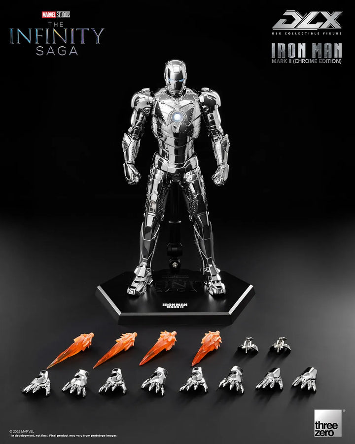DLX Iron Man Mark 2 (Chrome Edition) – Threezero – ActionFigure Brasil
