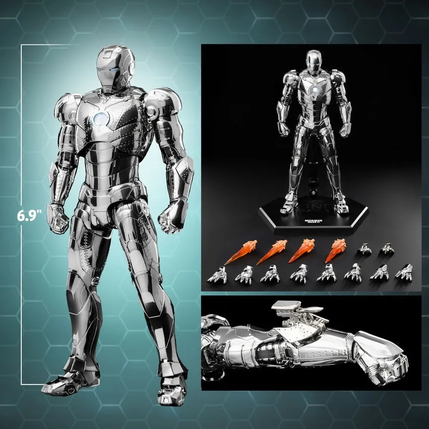 DLX Iron Man Mark 2 (Chrome Edition) – Threezero – ActionFigure Brasil