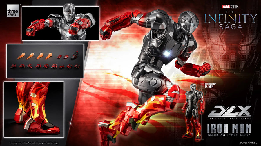 DLX Iron Man Mark 22 “Hot Rod” – Threezero – ActionFigure Brasil