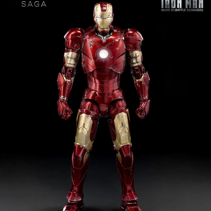 DLX Iron Man Mark 3 (Battle Damaged) – Threezero – ActionFigure Brasil
