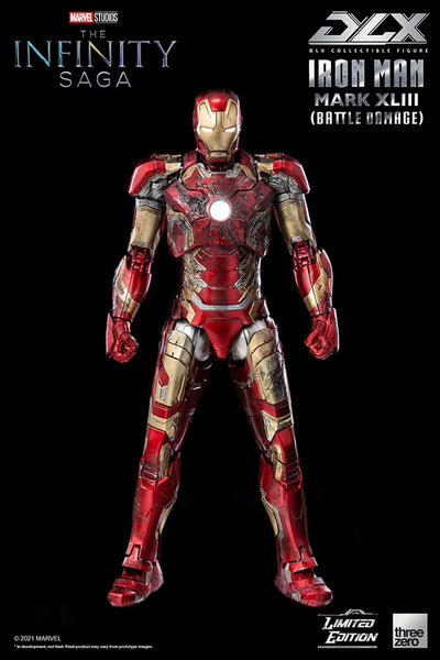 DLX Iron Man Mark 43 (Battle Damage) – Threezero – ActionFigure Brasil