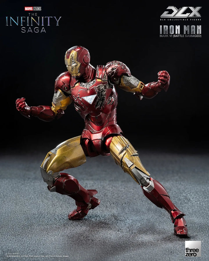 DLX Iron Man Mark 6 (Battle Damaged) – Threezero – ActionFigure Brasil