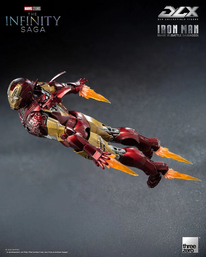 DLX Iron Man Mark 6 (Battle Damaged) – Threezero – ActionFigure Brasil