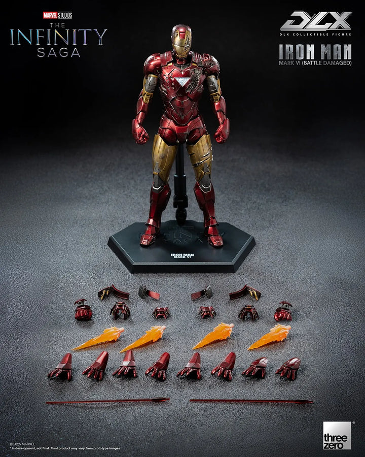 DLX Iron Man Mark 6 (Battle Damaged) – Threezero – ActionFigure Brasil