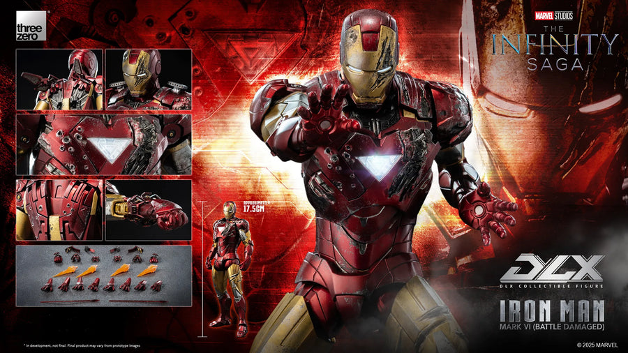 DLX Iron Man Mark 6 (Battle Damaged) – Threezero – ActionFigure Brasil
