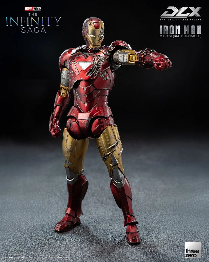 DLX Iron Man Mark 6 (Battle Damaged) – Threezero – ActionFigure Brasil