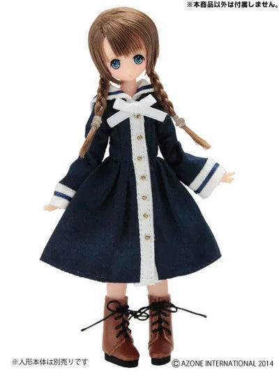 Doll Clothes - Komorebi Mori no Oyofukuya-san - Picconeemo Costume - Boater & Memories Sailor One-piece Set - 1/12 - Navy (Azone)ㅤ – Azone International – ActionFigureBrasil — ângulo diferente