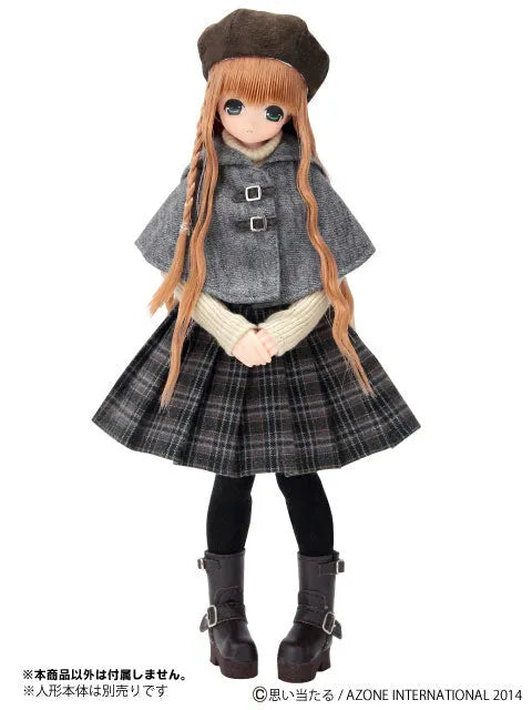 Doll Clothes - Komorebi Mori no Oyofukuya-san - Pureneemo Original Costume - PureNeemo S Size Costume - Omekashi Corset Pleats Skirt Set - 1/6 - Dark Brown Plaid (Azone)ㅤ – Azone International – ActionFigureBrasil