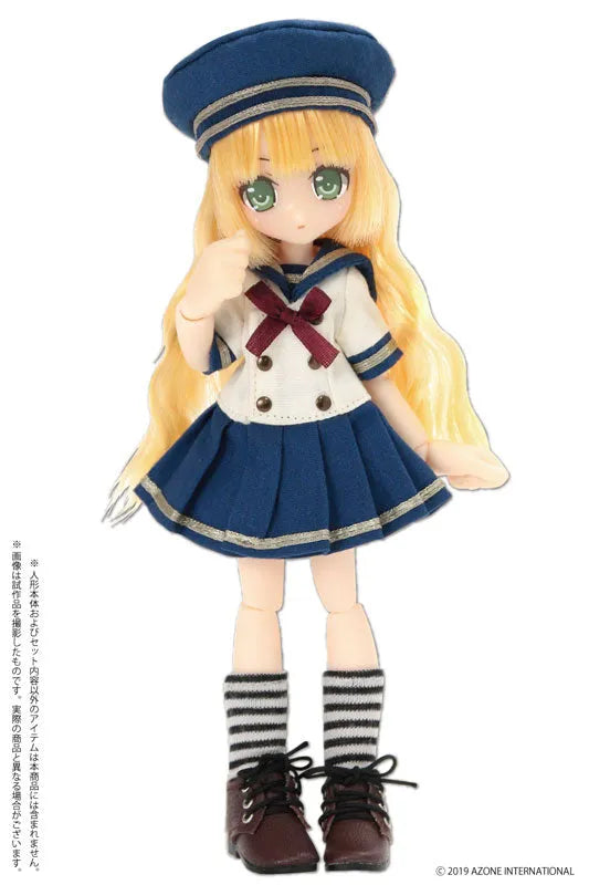 Doll Clothes - Picconeemo Costume - Gymnasium Sailor One-piece Set - 1/12 - Navy x Off-white (Azone)ㅤ – Azone As Manufacturer – ActionFigure Brasil