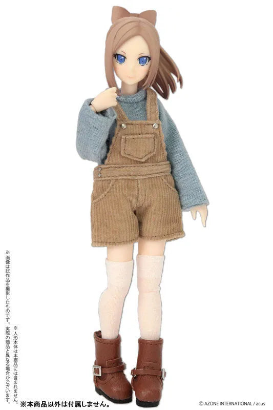 Doll Clothes - Picconeemo Costume - Hokkori Salopette Set - 1/12 - Blue x Light Brown (Azone)ㅤ – Azone – ActionFigure Brasil
