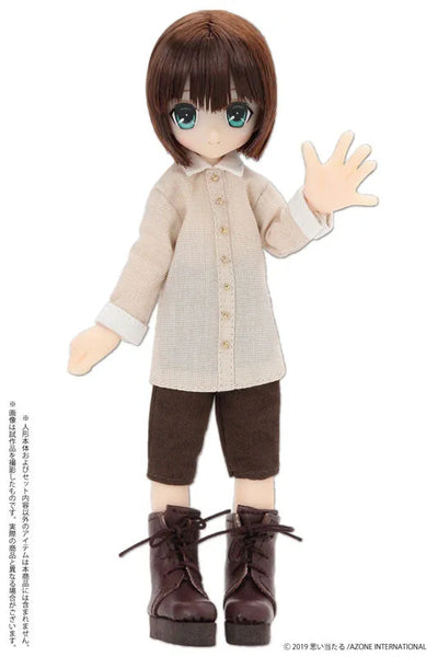Doll Clothes - Picconeemo Costume - Long Shirt - 1/12 - Beige x White (Azone)ㅤ – Azone As Manufacturer – ActionFigure Brasil — ângulo diferente