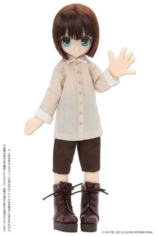 Doll Clothes - Picconeemo Costume - Long Shirt - 1/12 - Beige x White (Azone)ㅤ – Azone As Manufacturer – ActionFigure Brasil