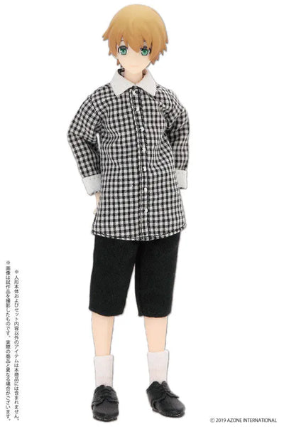 Doll Clothes - Picconeemo Costume - Long Shirt - 1/12 - Black Gingham x White (Azone)ㅤ – Azone As Manufacturer – ActionFigure Brasil — ângulo diferente